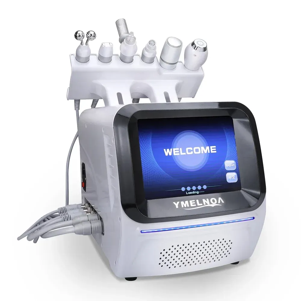 6 I 1 Vakuum Microdermabrasion Blackhead Remover Syre Jet Diamond Peeling Hydra Dermabrasion Hydro Facial Machine Aqua Peel Face Beauty E