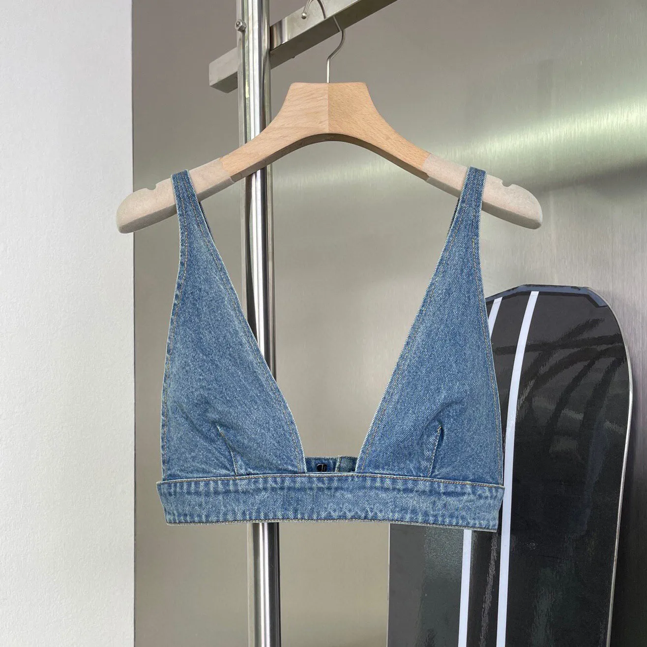 Débardeurs pour femmes Débardeurs pour femmes gilet à bretelles soutien-gorge de moto support polyvalent bande élastique réglable sous-vêtements sexy mode avec denim nylon dame hauts taille S-L