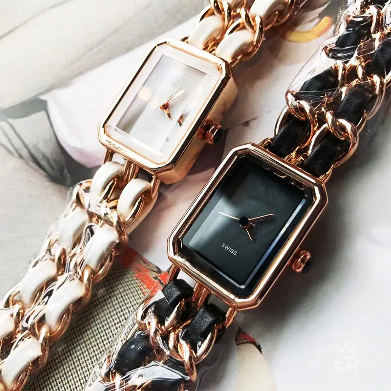 Clássico elegante designer relógio mulheres panthere moda simples relógios 30mm quadrado completo aço inoxidável diamante mulheres ouro prata relógios de pulso Montre de Luxe C878