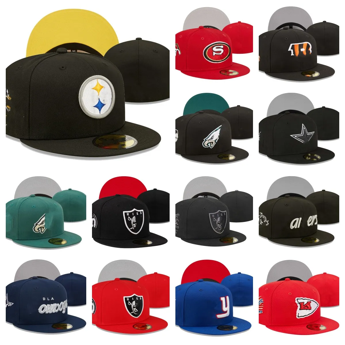 Baseball Snapback Flat Hats Adjustable Cotton Twill Embroidery Basketball Caps