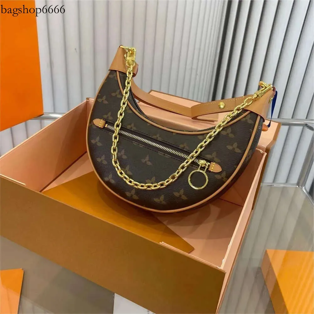 5A Loop Croissant Tassen Schouder Hobo Designer Tas Portemonnee M81098 Halve Maan Vrouw Baguette Onderarm Handtas Subaxillair Pakket Metalen Ketting Collectie 5188