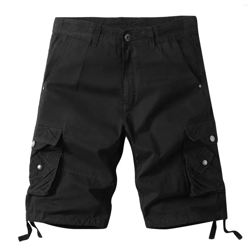 Pantaloni da uomo Pantaloncini da uomo Soild Pantaloncini multitasche Sport Pantaloni da cinque centesimi Taglie forti Moda casual per uomo Estate Ropa Hombre