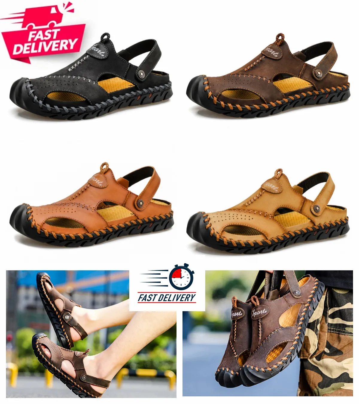 Designer Summer Nouveaux Hommes Femmes Sandales en bois Mule Casual Classique Sandales plates Pantoufles à sangle extérieure Chaussures pliées Chaussures de plage pour femmes