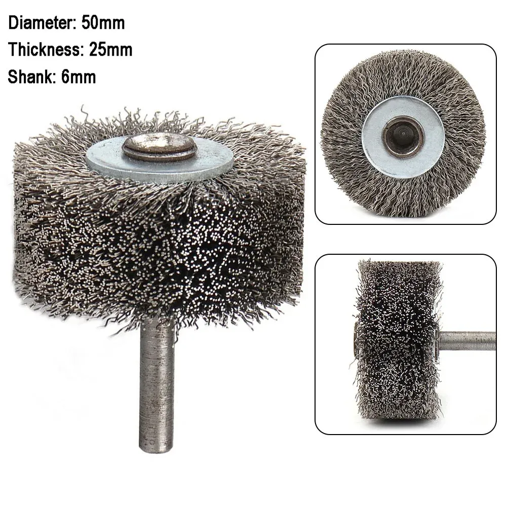 Moulins à brosse en fil d'acier 50/75/100mm, outils rotatifs pour l'élimination de la rouille du métal, broyeur de polissage, outils rotatifs, accessoires