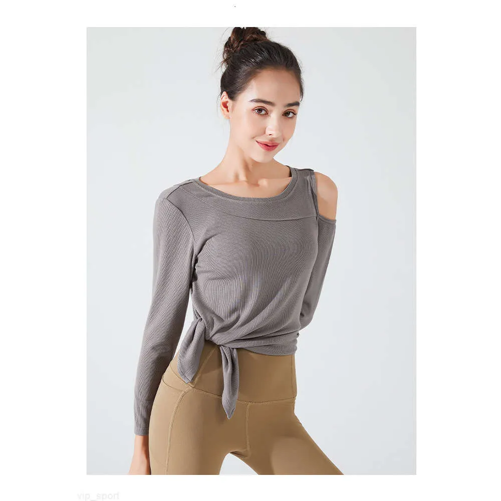 al Yoga chemises manteau femmes Blouse Yoga vêtements à manches longues haut simple épaule Fitness YC165 mode