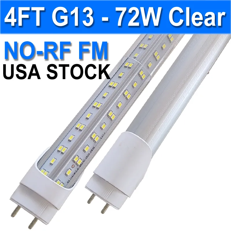 4 Fuß LED-Ladenbeleuchtung, 4 Fuß 72 W, 48 Fuß Garagenleuchte, 48 Zoll Dual-Pin-T8-G13-LED-Röhre, verbindbare LED-Lampen für Garagenlager, Plug-and-Play. Hochwertiges USAstock