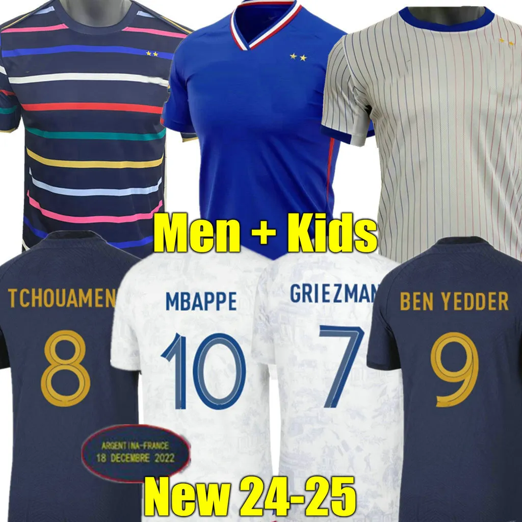 Mbappe 2024 camisas de futebol 24 25 benzema griezmann clube francês conjuntos completos pogba cup giroud kante maillot de foot equipe maillots kit infantil mulheres homens camisa de futebol