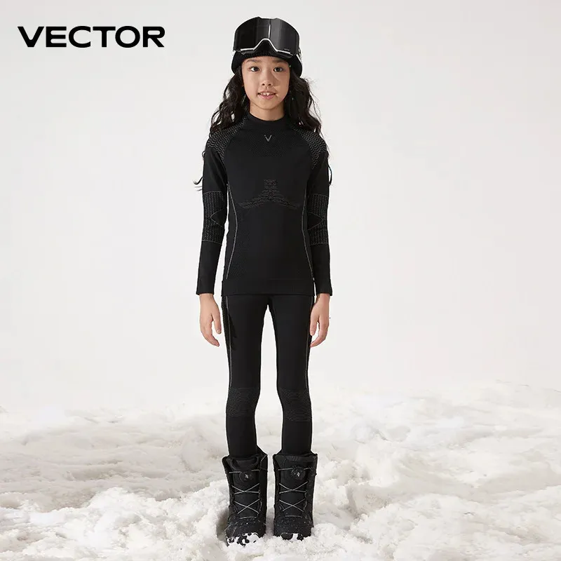 VECTOR Enfants Ski Sous-vêtements thermiques Ensembles Sport Survêtement à séchage rapide Fitness Exercice d'entraînement Chemises serrées Vestes Costumes de sport 240118