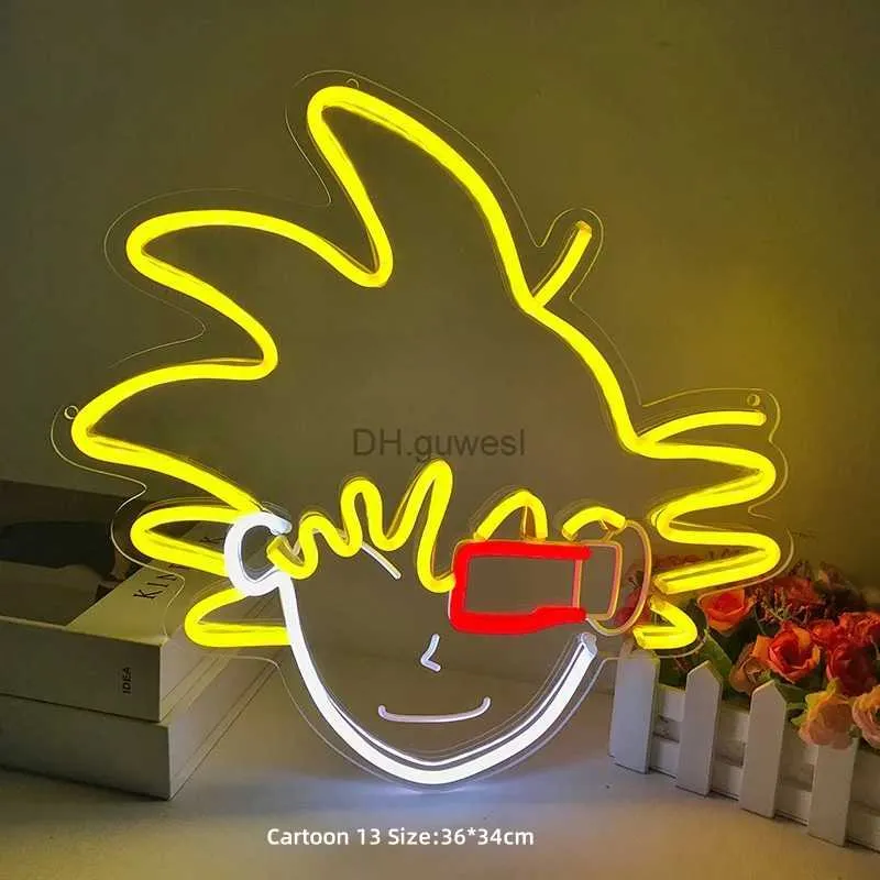 LED Neon Sign Anime Cartoon Neon Sign Led Lights Kawaii Animal Lamps Party Home Child Room Decor Neon Light Pet Wall Decoration Christmas Gift YQ240126