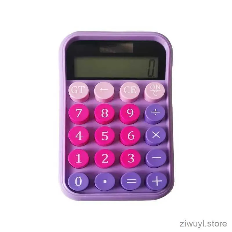 Calculatrices Calculatrice rétro Dot Clavier mécanique Ordinateur portable Écran LCD à 10 chiffres Bureau financier Mode Calculatrice simple