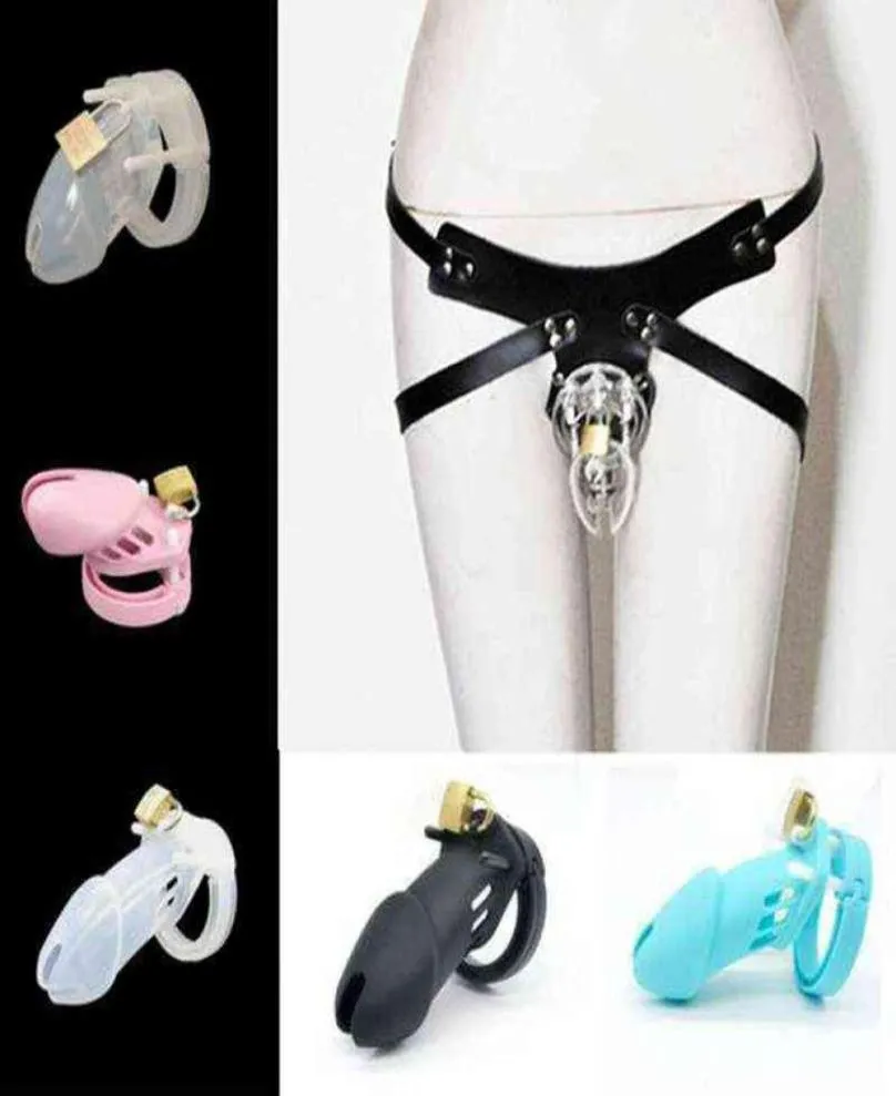 NXY Device Pu Leather Panties Full Soft Silicone Lock Belt Sm Cage with 5 Cock Ring Penis Sleeve for Men12213248616