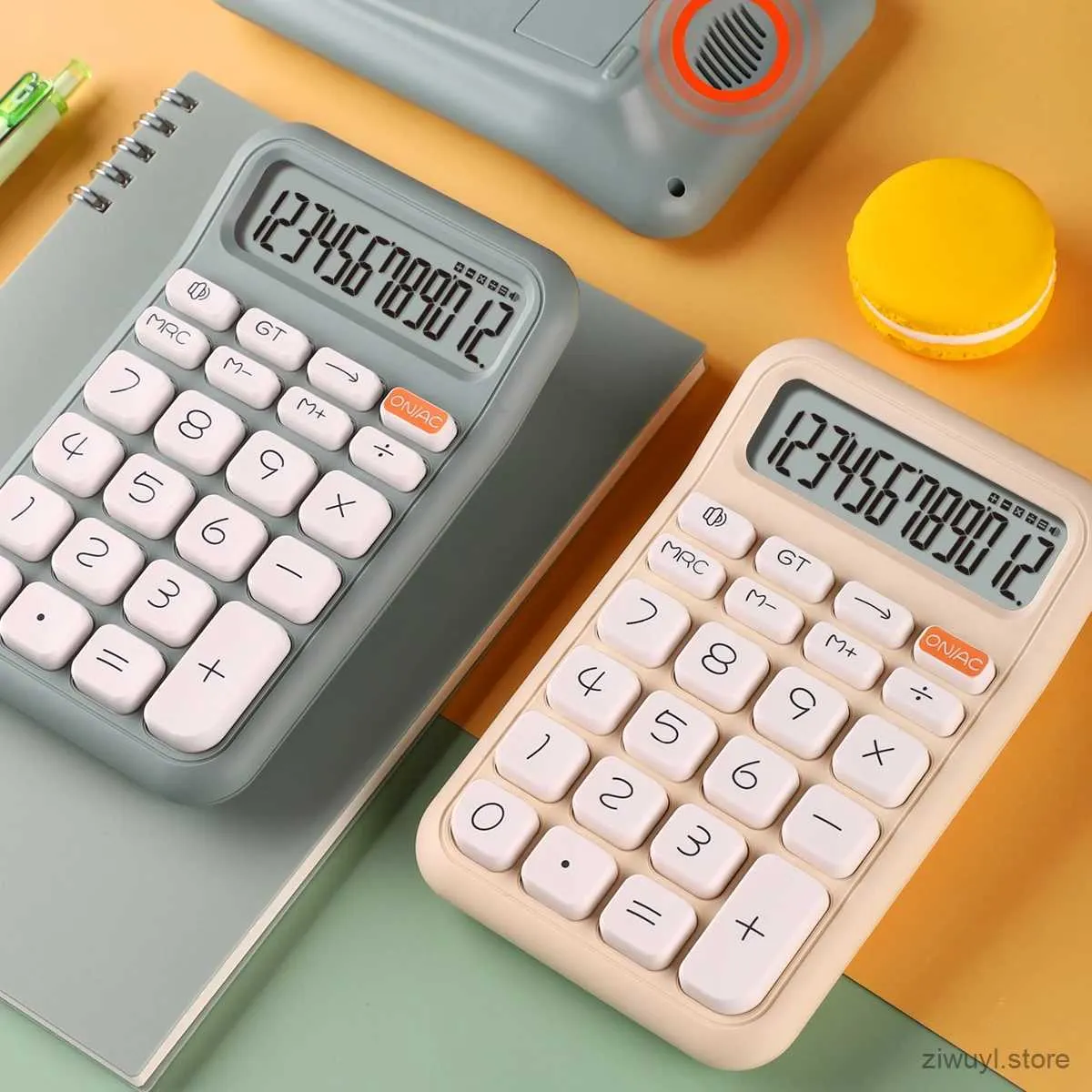 Calculators Voice Style Hög utseende nivå 12Digts Calculator -enhet Söt kreativa små bärbara datorverktyg