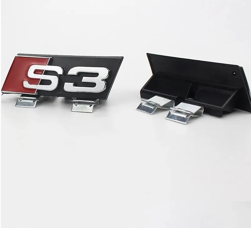 Etiqueta do carro auto 3d emblema emblema decalque em relevo para sline s3 s4 s5 s6 s7 s8 logotipo a3 a4 a5 a6 a7 usado no pára-choque lateral, amortecedor dianteiro