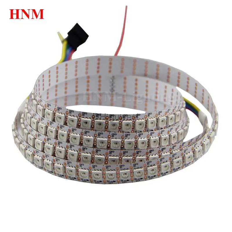 Insegna al neon LED 2M 144 LED / m WS2815 Striscia LED 12V 5050 SMD RGB Pixel Neon Nastro flessibile Luce TV Lampada Bianco / Nero PCB IP20 / IP65 / IP67 YQ240126