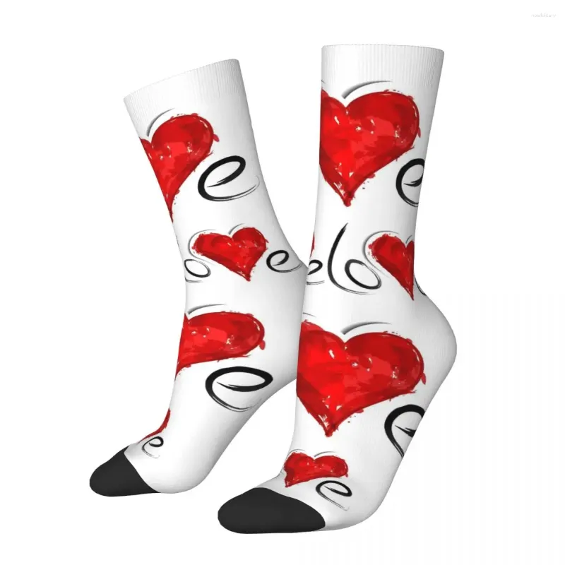 Men's Socks Valentine's Day Love Unisex Warm 3D Print Happy Street Style Crazy Sock Beautiful Gift