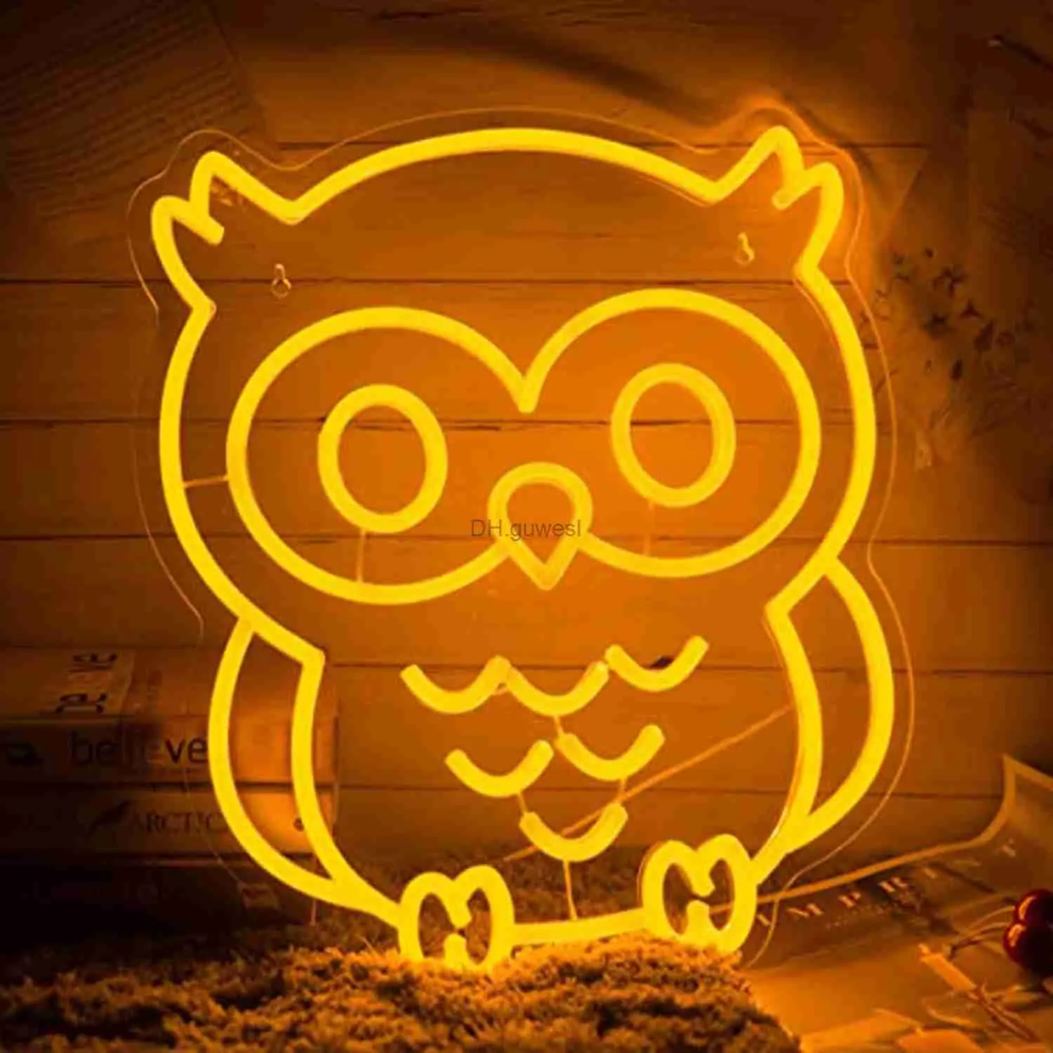 LED Enseigne Au Néon Hibou Enseigne Au Néon Animal Néon Appliques Murales pour Bar Mariage Club Fête Bureau Enfants Chambre Pet Shop USB Led Signe Lumières Décoration Murale YQ240126