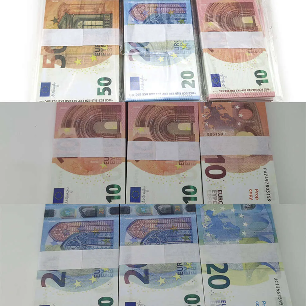 Supplies de festa Fake Money Banknote 10 20 50 100 200 EUROS REALISTA BOY BAR APS COPY CURRENCY FILHE DINHEIRO FAUXBILLETS253QQSZAB7I5