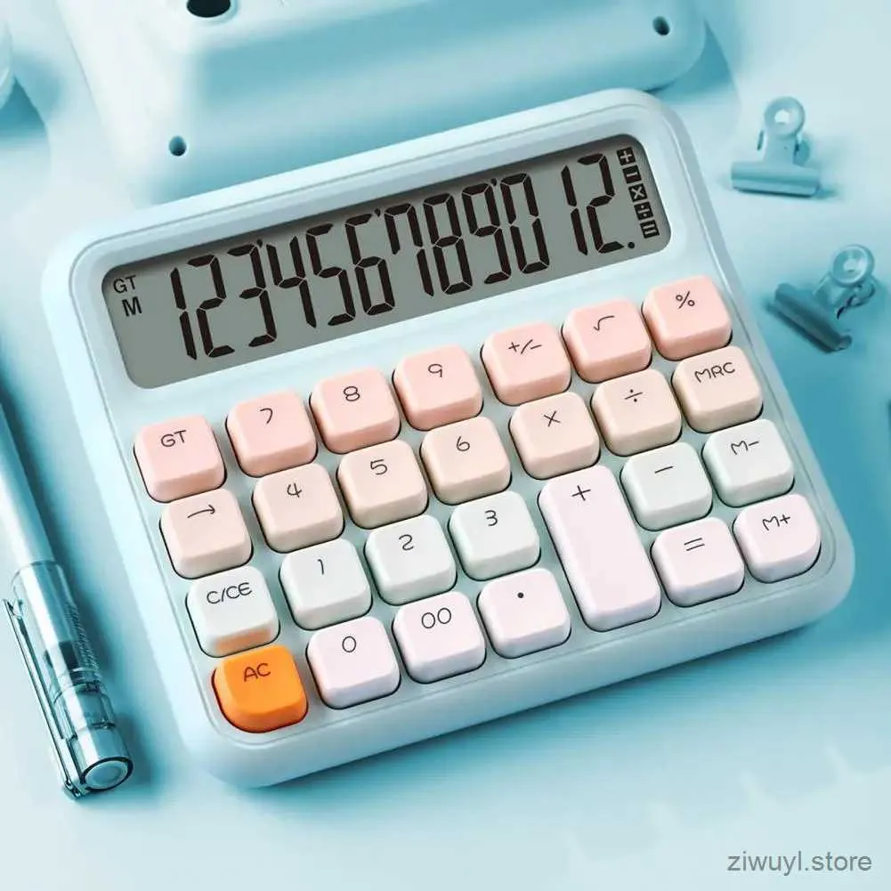 Калькуляторы Эргономичный калькулятор Калькулятор с батарейным питанием и дополнительным ЖК-дисплеем для офиса Домашнее использование Портативный настольный калькулятор для работы