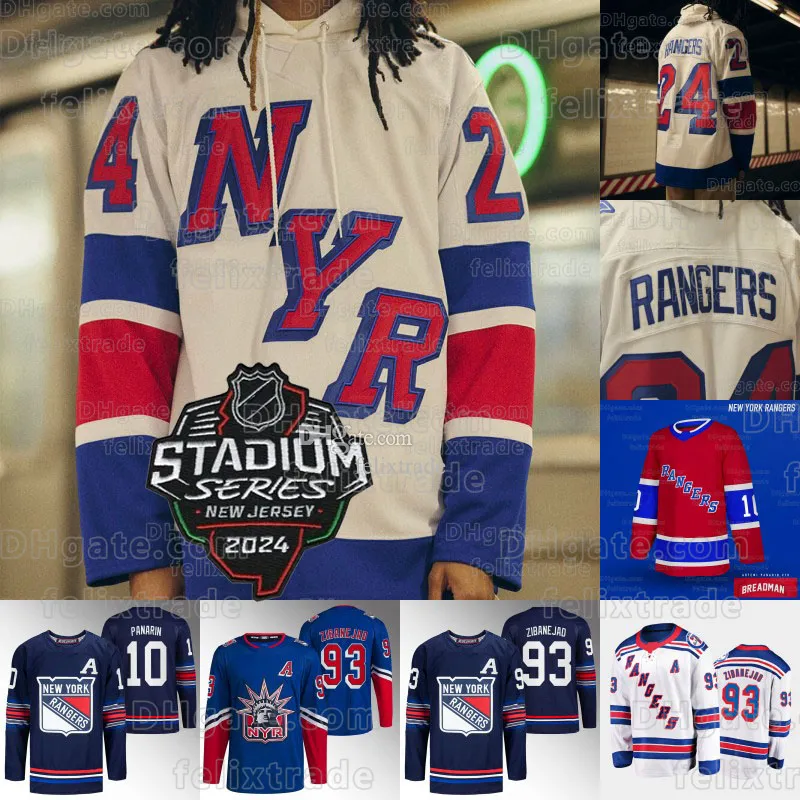 Maglia Stadium Series 2024 Jacob Trouba Miller NY Rangers Igor Shesterkin Ryan Lindgren Chris Kreider Mika Zibanejad Adam Fox Artemi Panarin Jonathan Quick