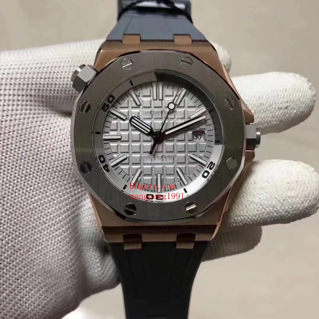 Super fábrica de luxo Mens Watch 42mm 15703 15710 Cal.3120 movimento de aço inoxidável transparente machineAutomatic Mens relógios de pulso