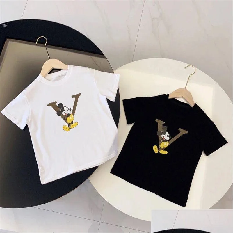 Clothing Sets Designer Baby Kids Clothes Sets Childrens Luxury Clothing Summer Short Sleeve Tops Boys Cartoon Girls Fashion Shirts Hig Dhypq