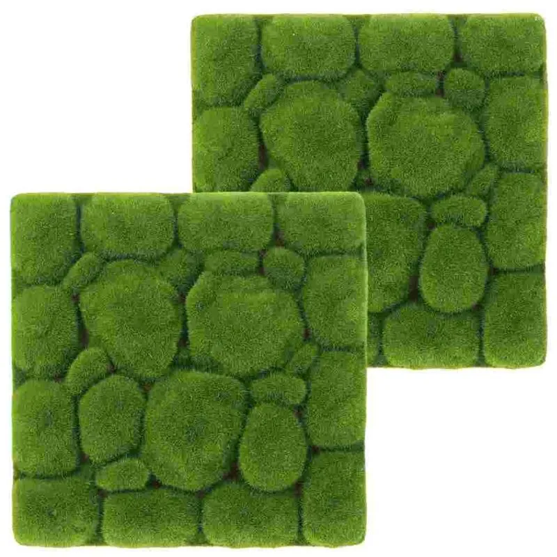 Dekorativa blommor 2 st dekor Simulerade Moss Dekoration Mini Garden Turf Crafts Micro Landscape Artificial Fake Wall Scene