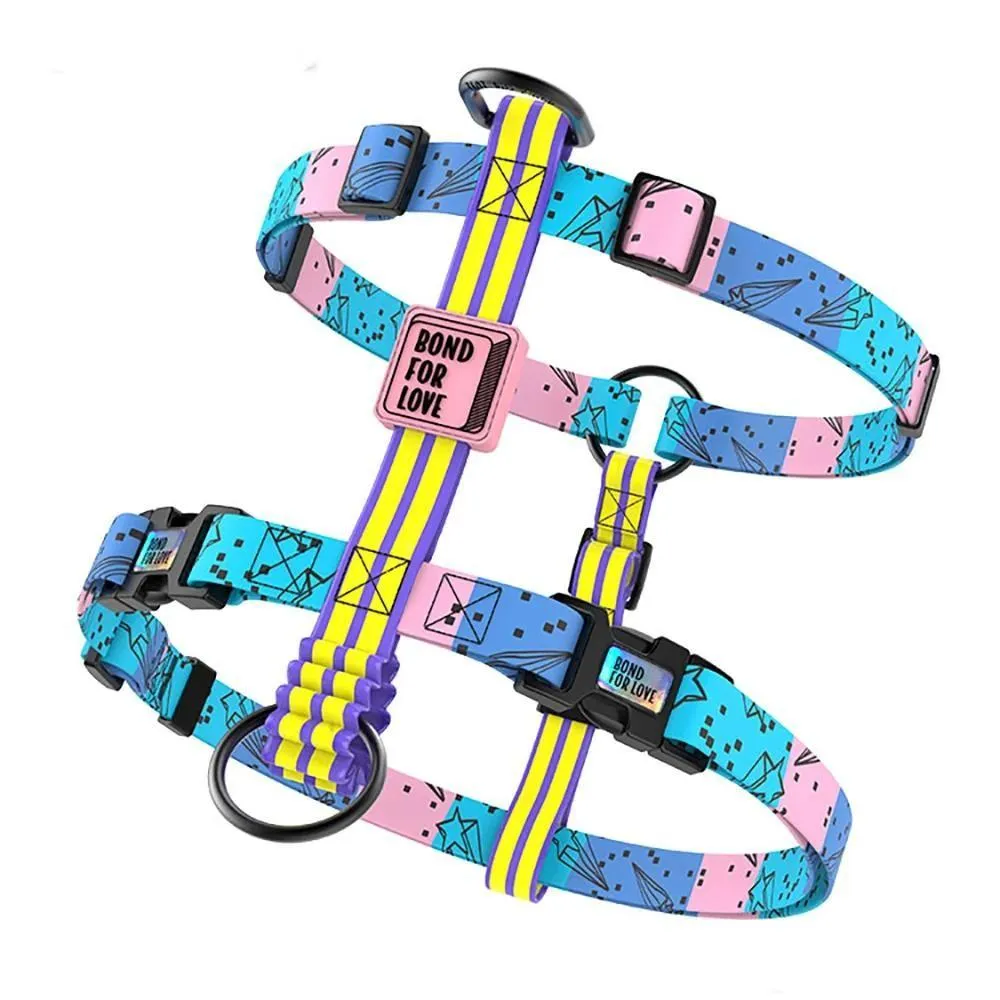 Dog Training Obedience Harnesses Printed Pet Harness Chest Collar Adjustable Vest 4 Size S M L Xl For Small Medium Big Dogs German Dhjgl