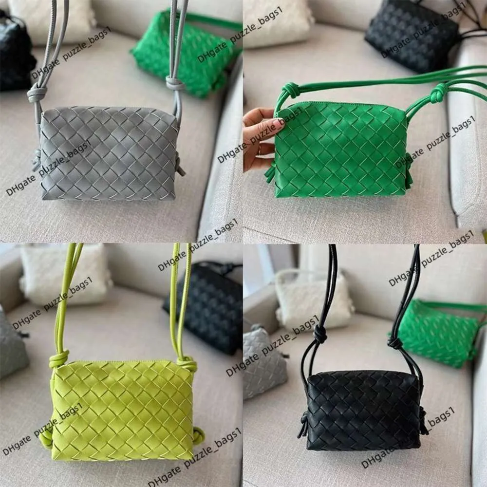Fashion brand Woven Camera Bag Designer Crossbody Handbag Women's Luxury Leather square wallet Versatile casual shoulder Messenger bag