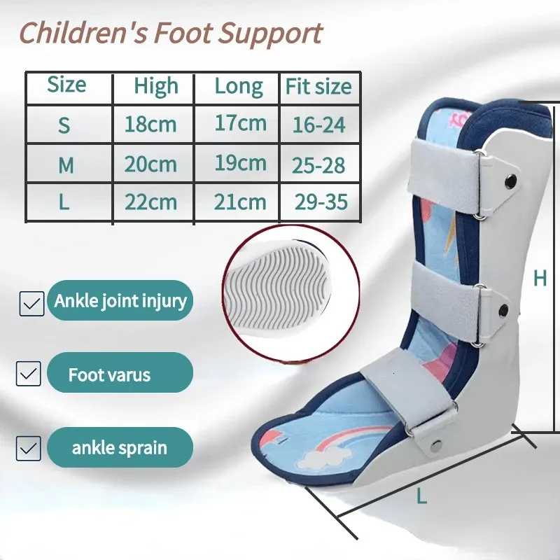 Abnehmbarer Kinder-Fußabfall-Valgus-Korrektur von Knöchelfrakturen, Rehabilitation, Knöchelverstauchung, Fußstütze, Korrekturschuh 240122
