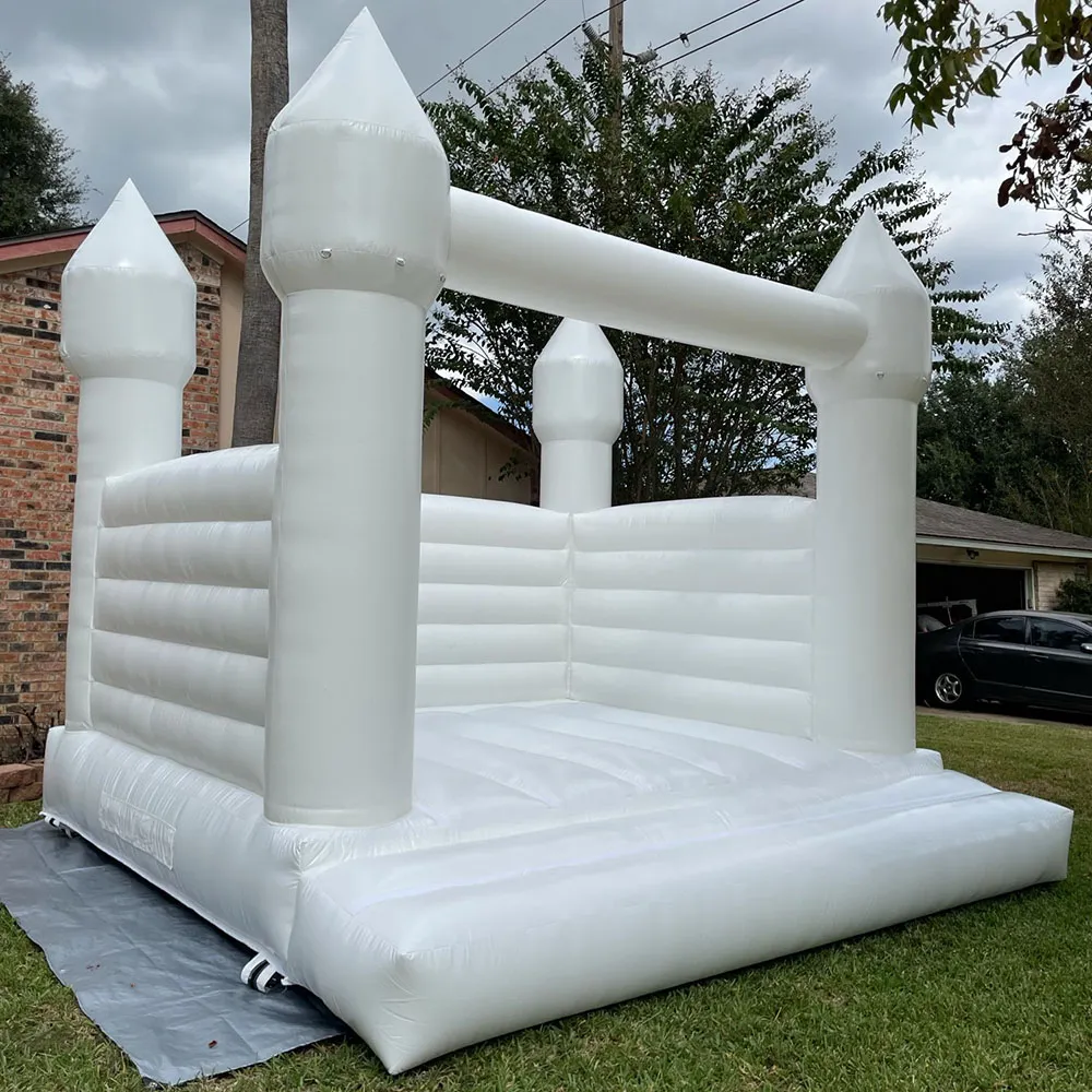 wholesale Castillo hinchable para niños adultos Saltando Castillos inflables para bodas Puente blanco de la casa de rebote con soplador