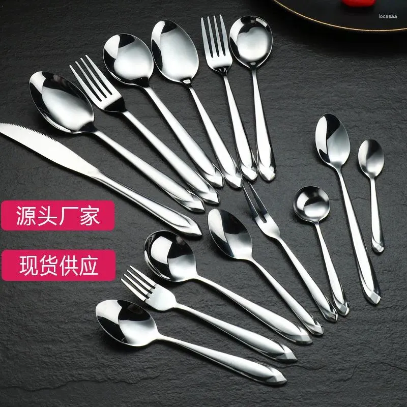 Knives Fork Stainless Steel Household Knife And Spoon Big Round Fruit Ice Cream Coffee 1010 Western K