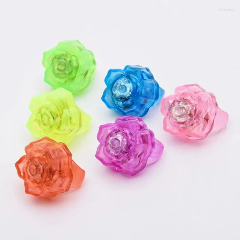 パーティーデコレーション240pcs/lot led light right righting hard flower Rose Finger Rings Glow Kids Toys Toys Star Ring F20242944