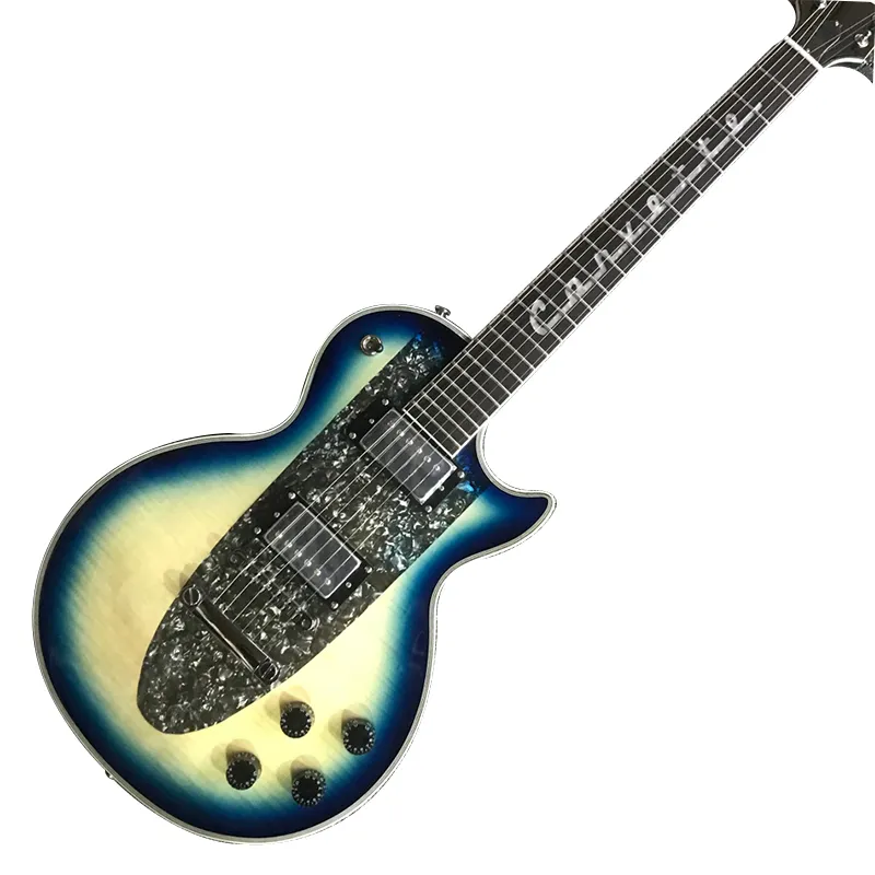 Wzrost niestandardowy, wykonany w Chinach, L P Niestandardowa wysokiej jakości gitara elektryczna, chromowany sprzęt, jak pokazano na rysunku, bezpłatna wysyłka 00