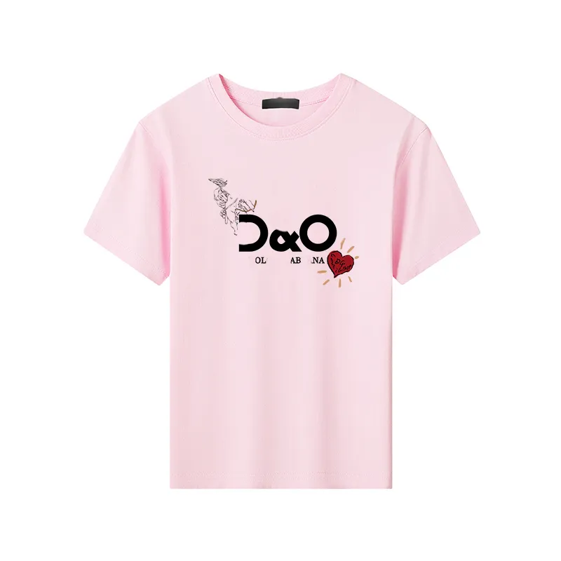 Letnia litera wydrukowana ubrania dzieci Pure Cotton Luksusowe designerskie koszulka dla chłopców dziewczęta 9 Kolory TOP TOP CSD2401272-8