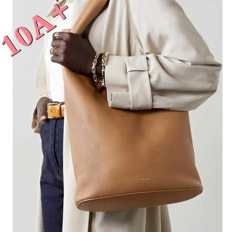 Capacity Bag Contracted Bindle 2024 Cowhide Large 10a+the Litchi Bucket Grain Single Shoulder Row