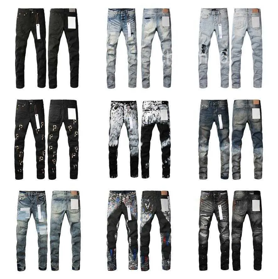 2024 Hot Mens Jeans Designer staplade långa byxor Ksubi rippade high street b r a n d lapp hål denim rak mode streetwear silm 9fwt 9fwt