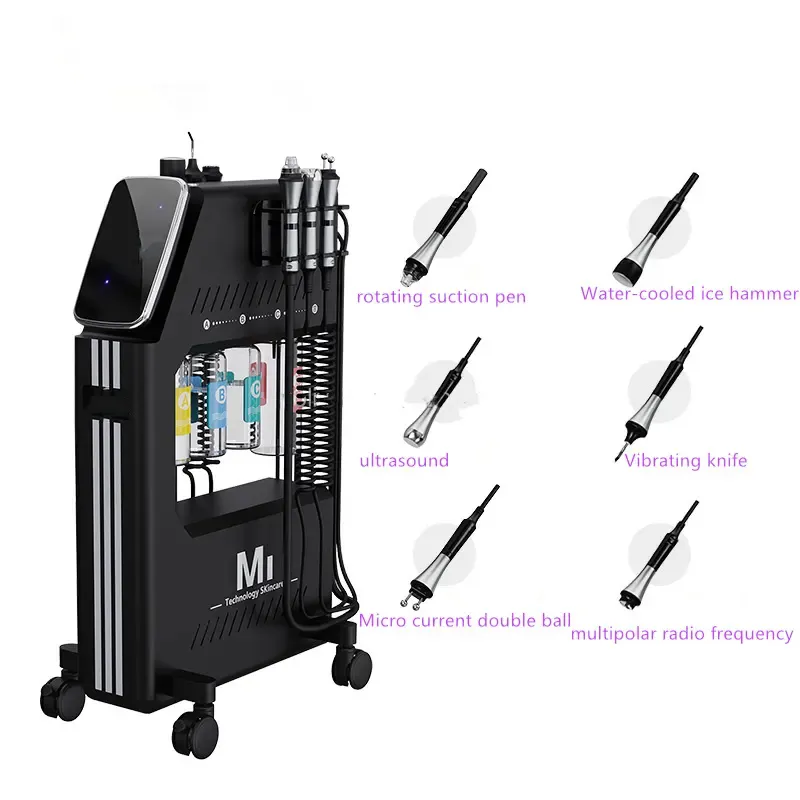 professionalmente 6 in 1 Hydra Oxygen Spray Jet macchina per la cura della pelle il sollevamento del viso e la pulizia profonda stringe il dispositivo di bellezza della pelle