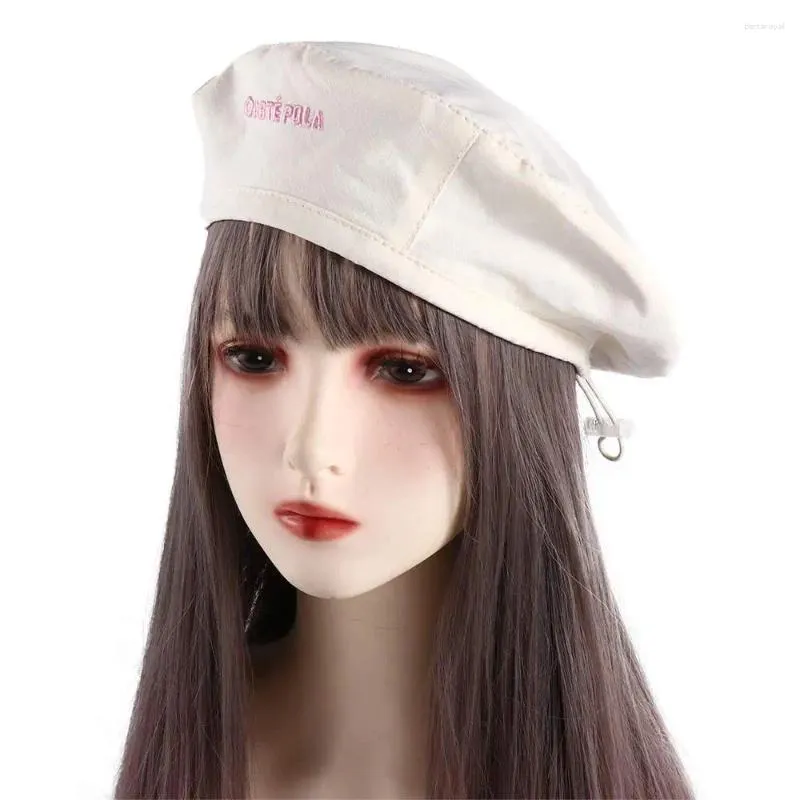 Berets Mode Design Maler Hut Solide Farben Passenden Achteckige Flache Kappen Doppelseitige Baskenmütze Frauen Beanie Koreanische Stil