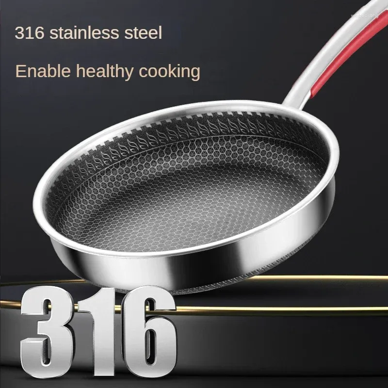 Kökor stek honungskaka multifunktionell non-stick steak cake wok hem stålprodukter 316 rostfritt omelett