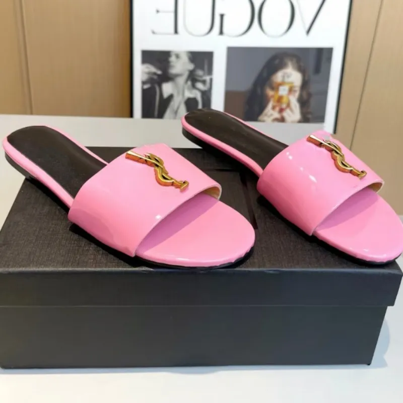 Spring and summer autumn designer brand ladies cold flops shoes leather buckle decoration high quality shoes wedding flat with women's shoes dance with box ladies 43