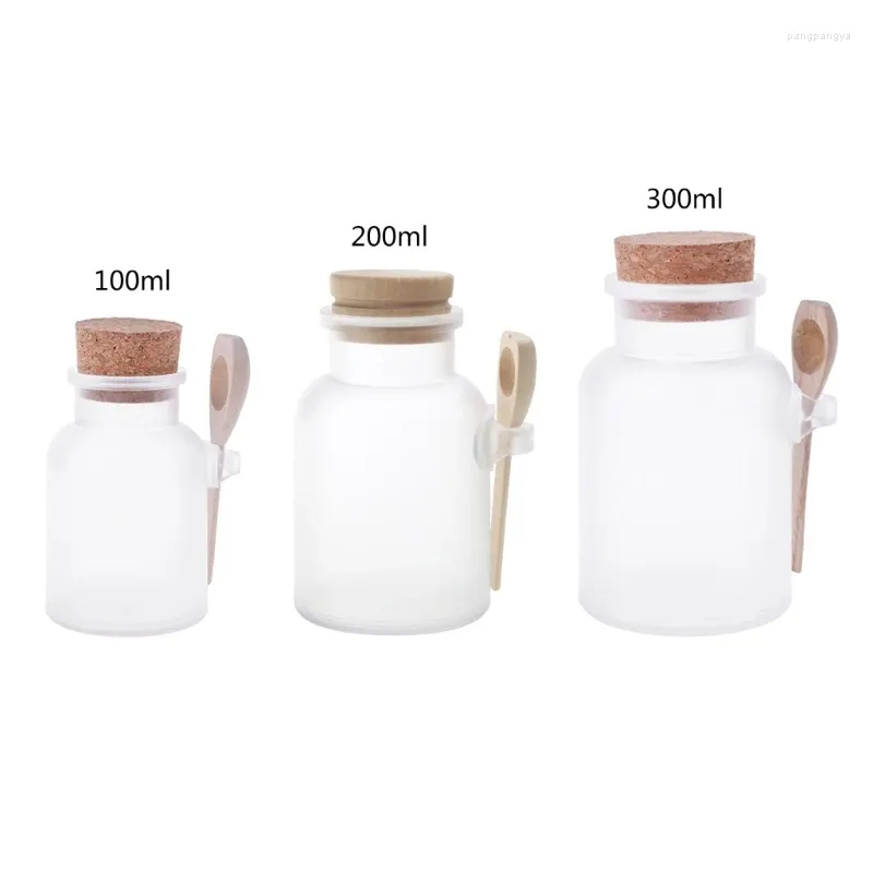 Storage Bottles 67JE Scrub Bath Salt Bottle Fillable Kitchen Table Countertop