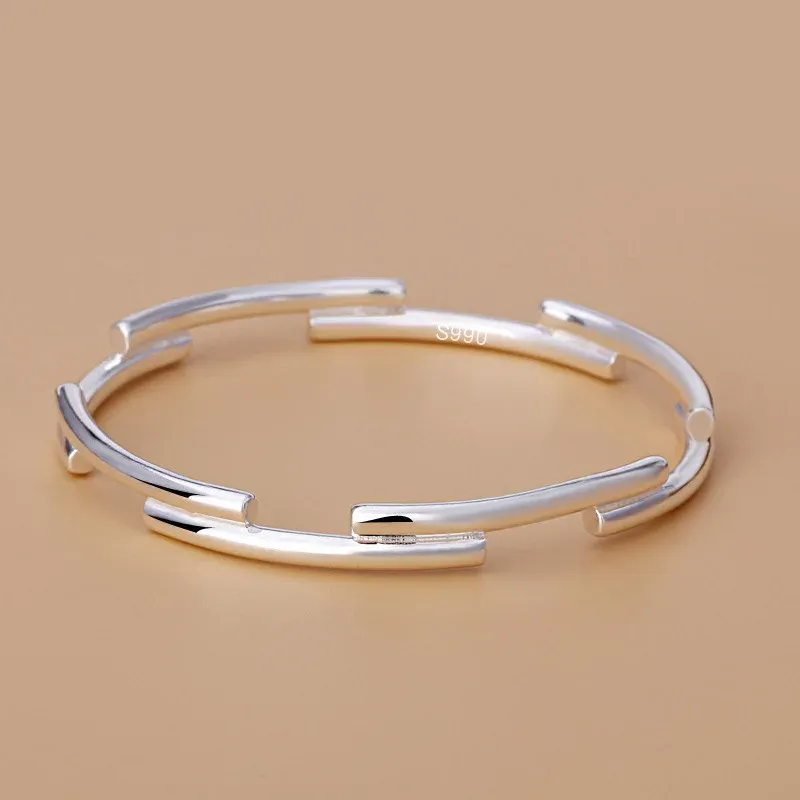 Bangles Europe and America S990 Foot Silver Armband Simple Silver Armband Children's New Product Accessories CCE12