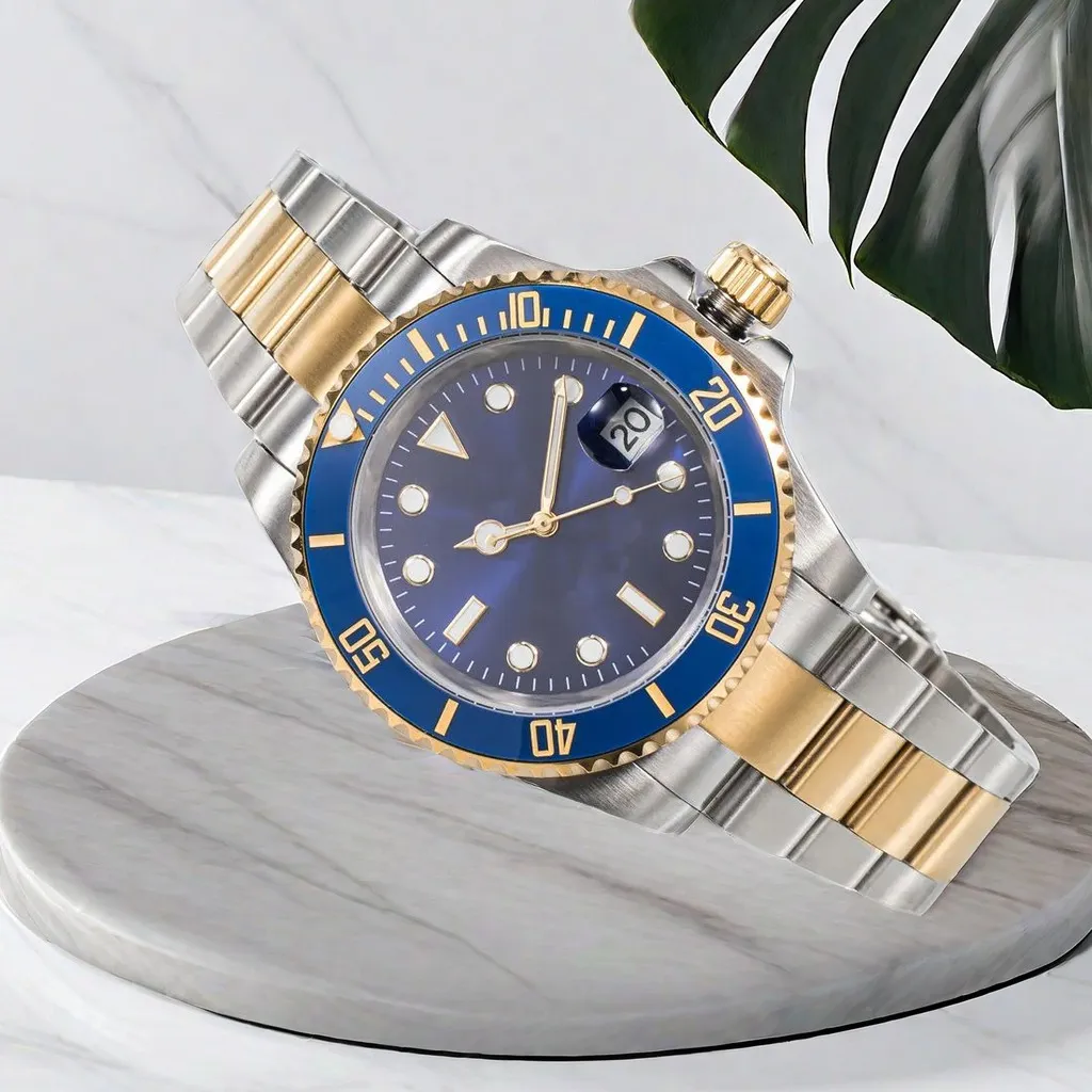 Męskie zegarki mechaniczne Orologio Uomo Sapphire Glass 40 mm stal nierdzewna Tial 904L Bransoletka Montre de luksuse super świetliste wodoodporne zegarki na rękę