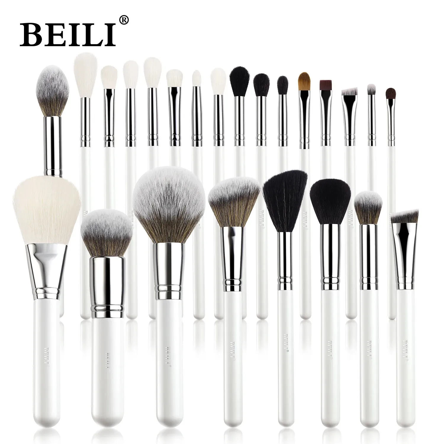 BEILI Makeup Brush Set 2442pcs with Waterbased Material Handle Powder Foundation Blush Eyebrow Eyeshadow Brushes Kit 240124