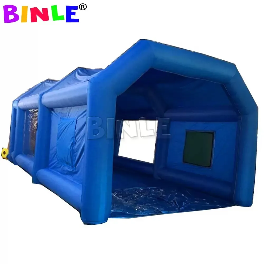 vendita all'ingrosso Set completo 8x4x3m blu gonfiabile vernice spray cabina di cottura cabina gigante sala verniciatura tenda cabina in vendita