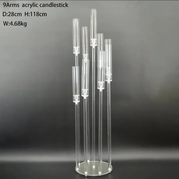 Acrylic crystal candelabra wedding centerpieces clear candle holder wedding ceremony event party decoration