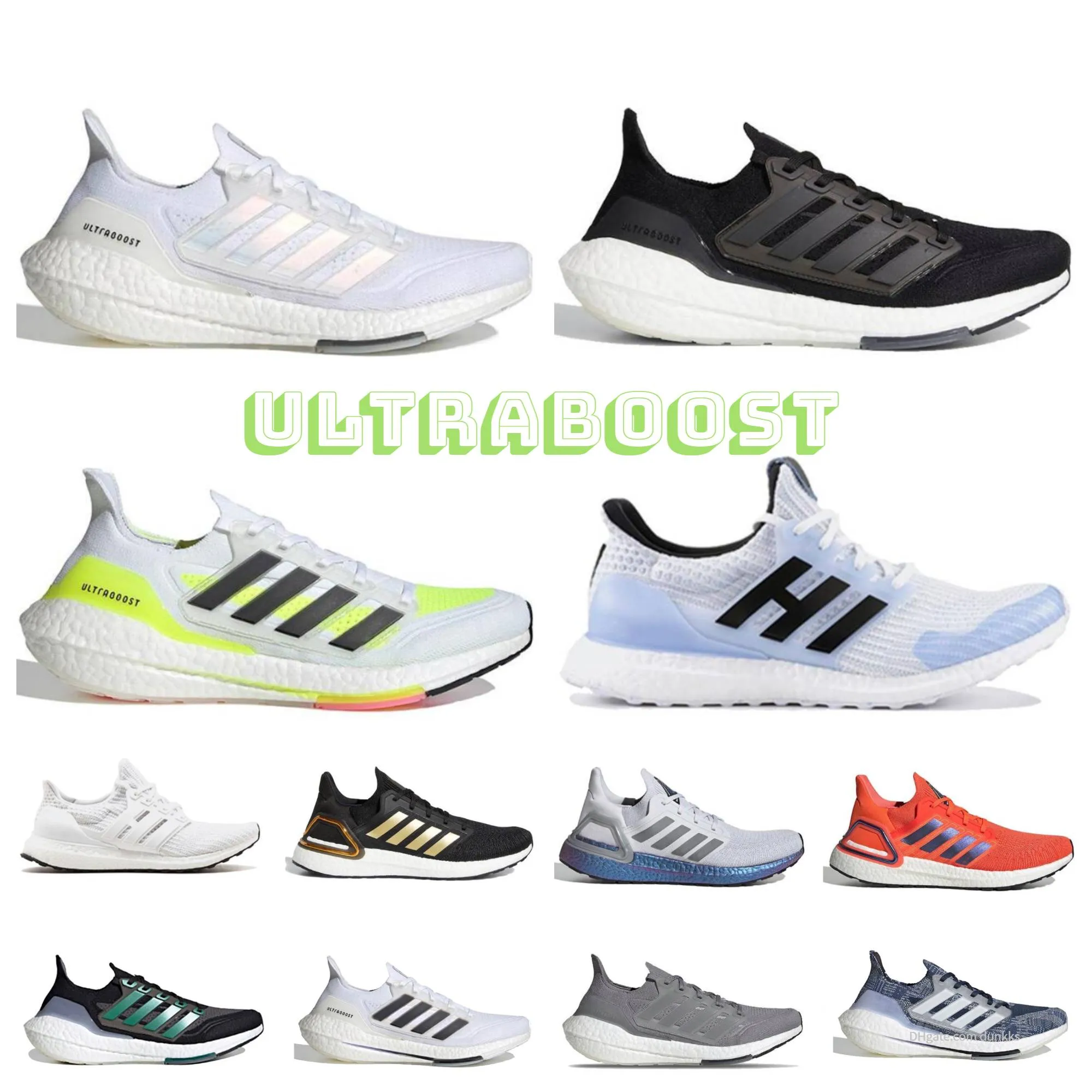 Runner Ultraboosts 20 UB Hommes Femmes Chaussures de course Baskets 6.0 4.0 5.0 DNA Ultra Core Triple Noir Blanc Bleu Solaire Métallisé Tech Indigo Violet Dash Gris Baskets d'extérieur