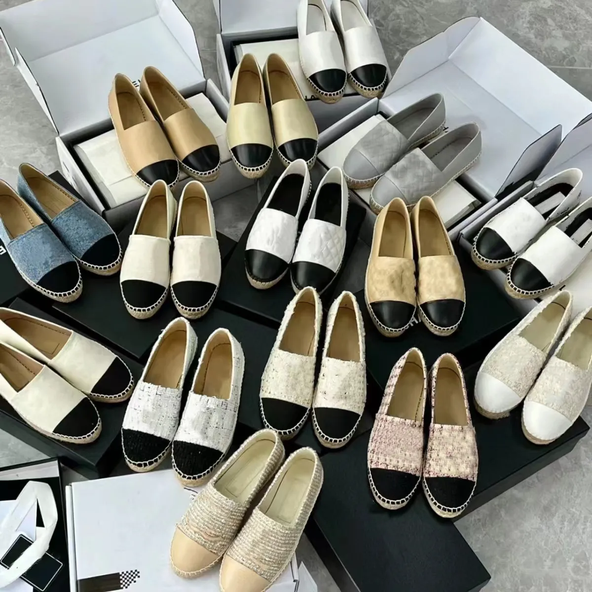 Espadrillas firmate punta tonda suola spessa 100% vera pelle scarpe casual pelle d'agnello estate primavera mocassini di lusso scarpe di tela da donna taglia 34-42 comode