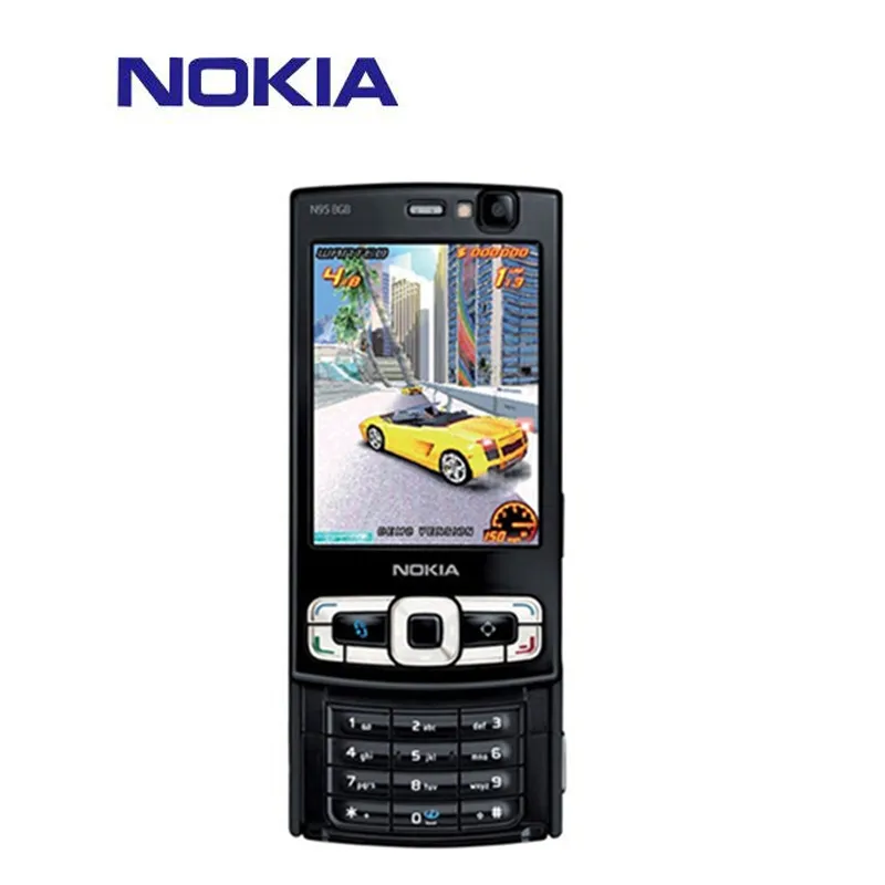 Renoverade mobiltelefoner Nokia N95 8G Memory Slide Phone WiFi Music Multiingual With Box