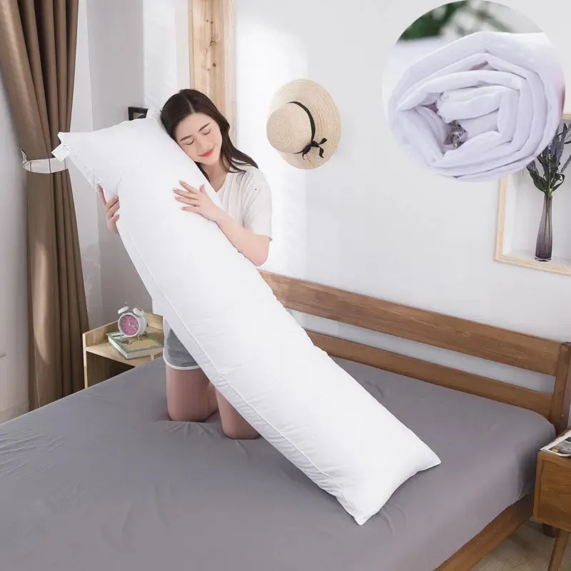 50x15050x160CM Couple blanc taie d'oreiller Polyester respirant taie d'oreiller corps taie d'oreiller Dakimakura pour lit dormir livraison directe 240118